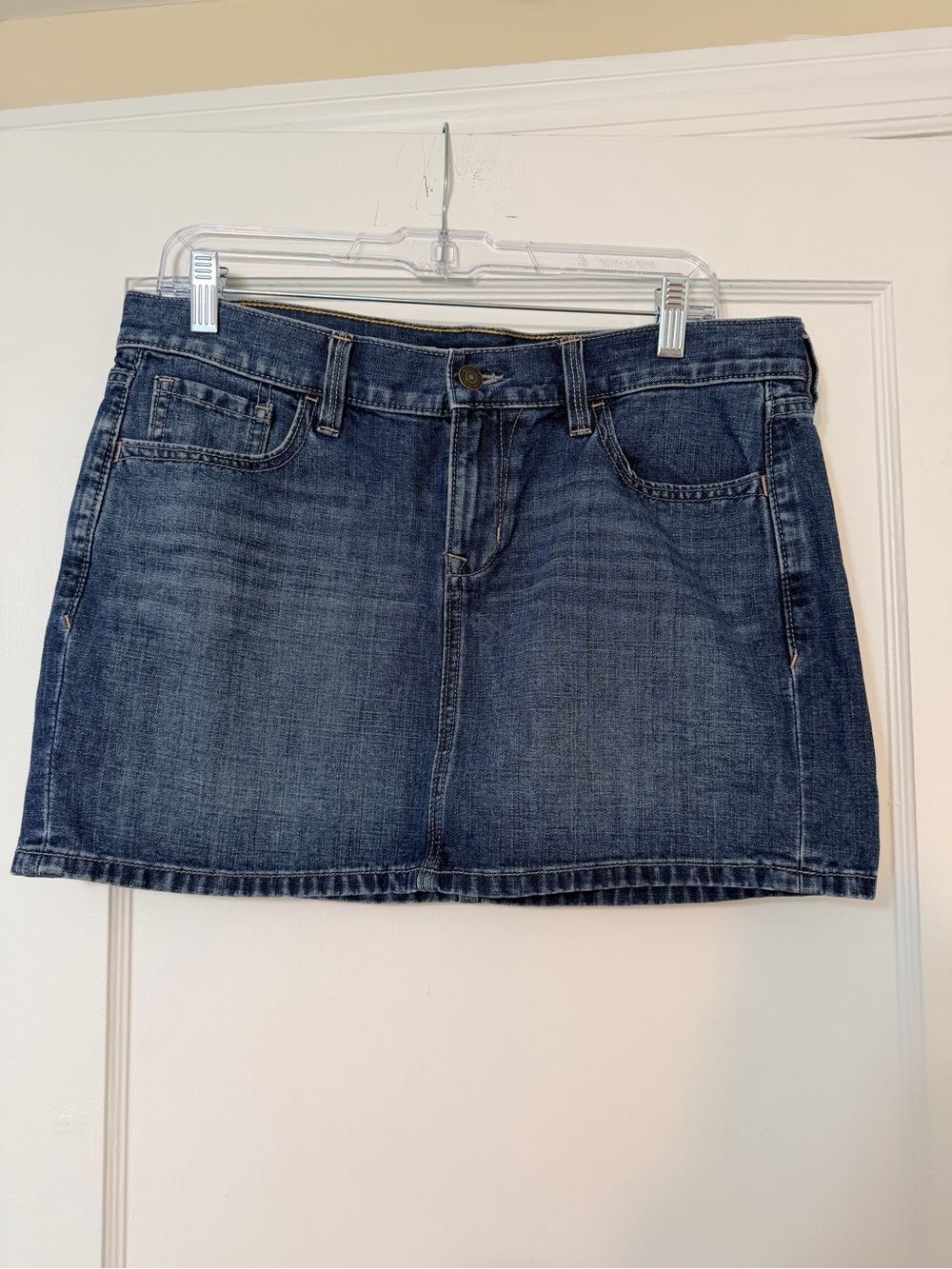 Classic Old Navy Dark Blue Denim Mini Skirt - Women's